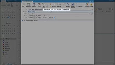 Schedule an Amazon Chime Meeting with Microsoft Outlook on Mac or Other