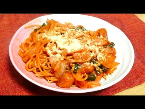 【Japanese Cuisine Recipe】Naporitan (Japanese Style Tomato-Ketchup Spaghetti) | Mr. White の日常＠U.S.A