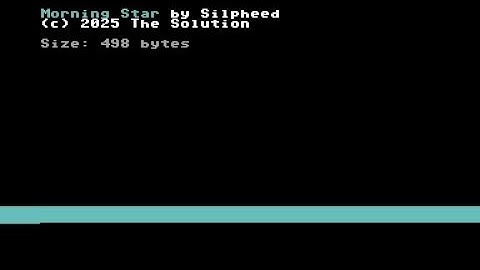 C64 Music : Morning Star by The Solution!  5 December 2025!