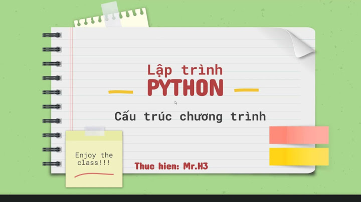 Số chương trình mẫu Python