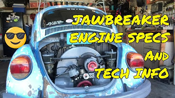 Jawbreaker the 1973 VW Beetle 1641 Engine Specs - Subscriber Request Video!