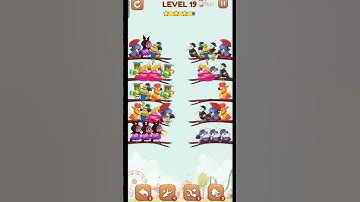 Bird Sort 2 Sorting Puzzle | Level 19 | #viralshorts #shorts #shortsfeed #birdsortcolorpuzzle