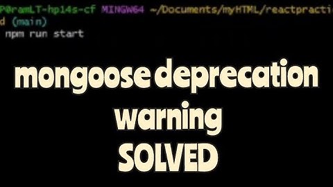 [Mongoose] DeprecationWarning: Mongoose: the `strictQuery` option will be switched back [solved]