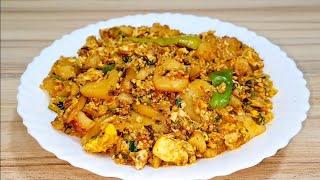 Aloo Ande Ki Bhujia Recipe | How To Make Egg Potato Masala By Maria Ansari ||