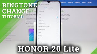 How to Change Ringtone on HUAWEI Honor 20 Lite– Find Ringtone List - YouTube