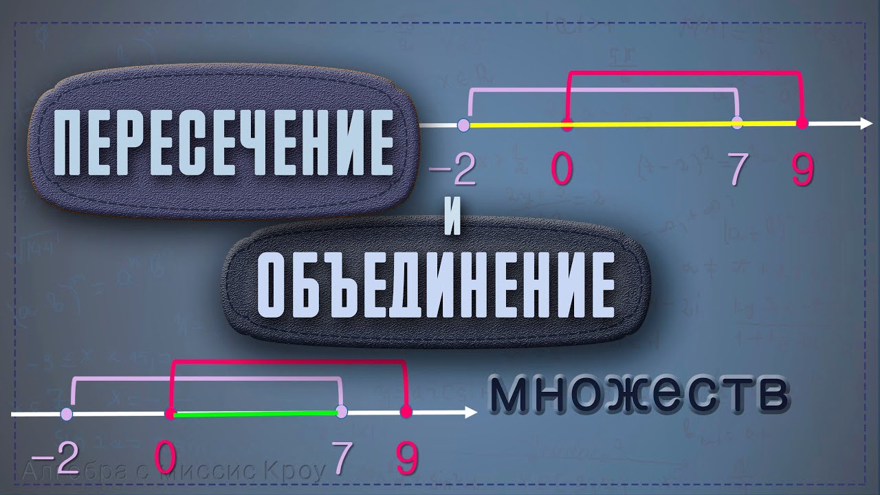 Пересечение и объединение множеств - YouTube
