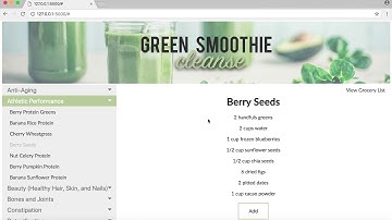 Smoothie App / Grocery list generator