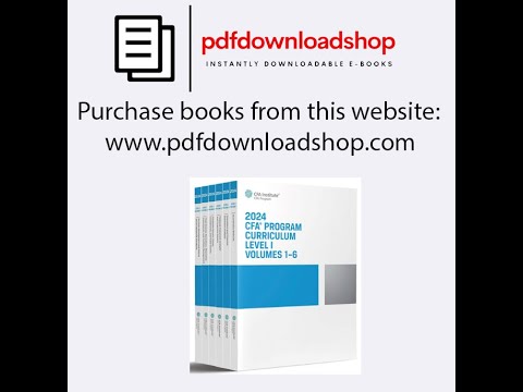 2024 CFA Program Curriculum Level 1 Box Set PDF Available - YouTube