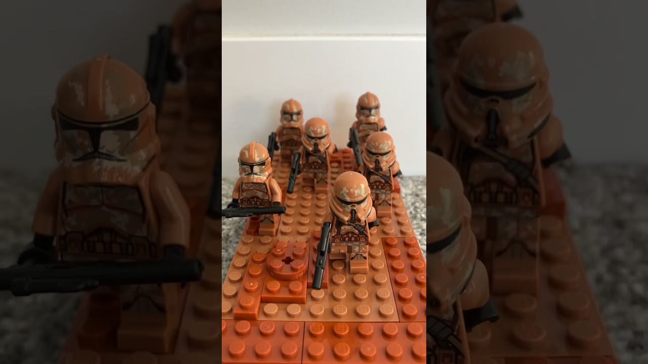 Lego Star Wars clone trooper battle