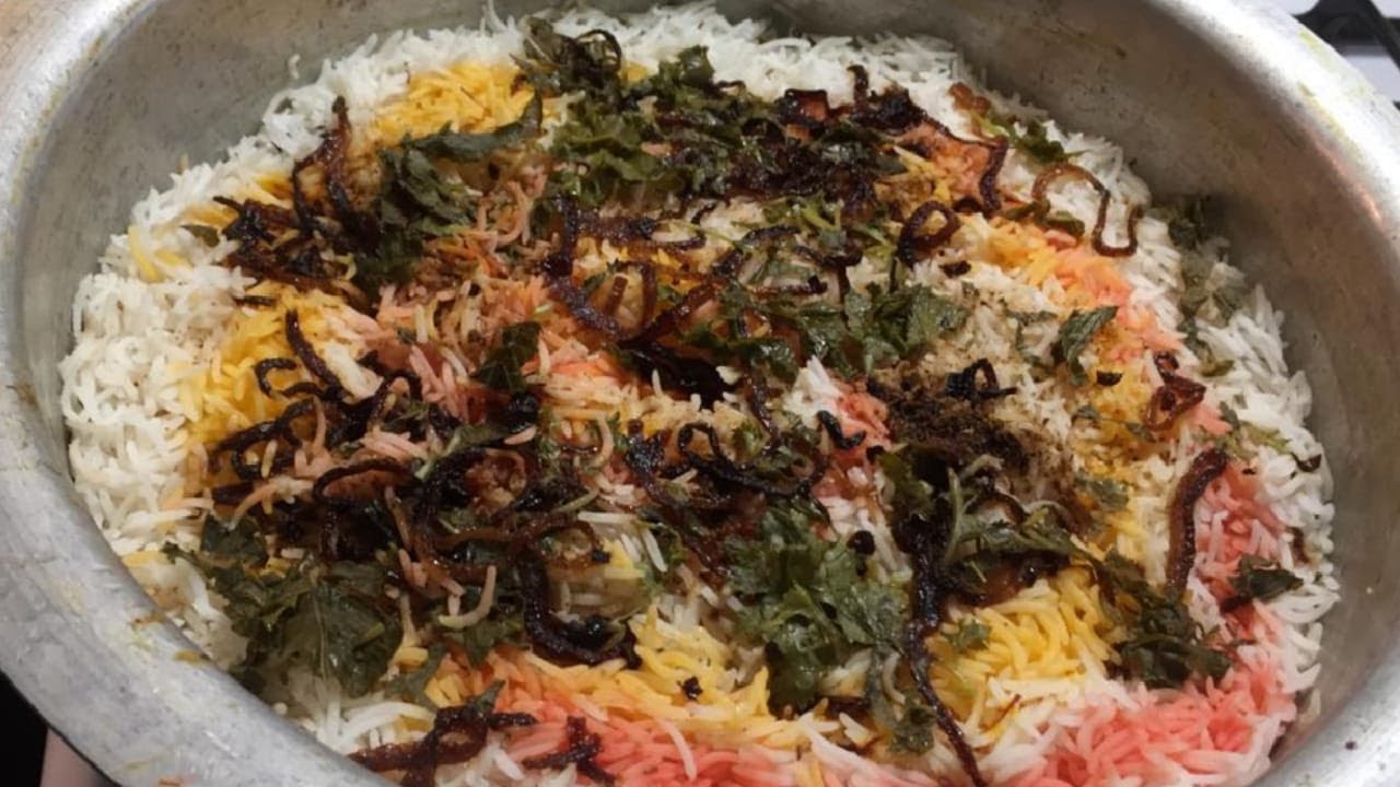 Oven baked kacchi aqni mutton biryani recipe || Hyderabad dum biryani