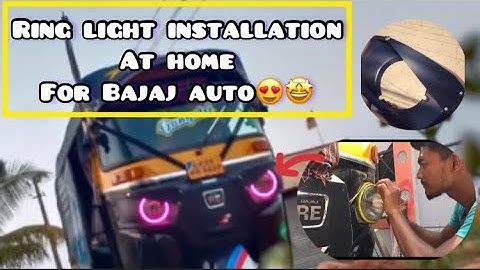 RingLight installation for Bajaj auto at home😍🤩👌🏻#bajaj #auto #ringlight #installation