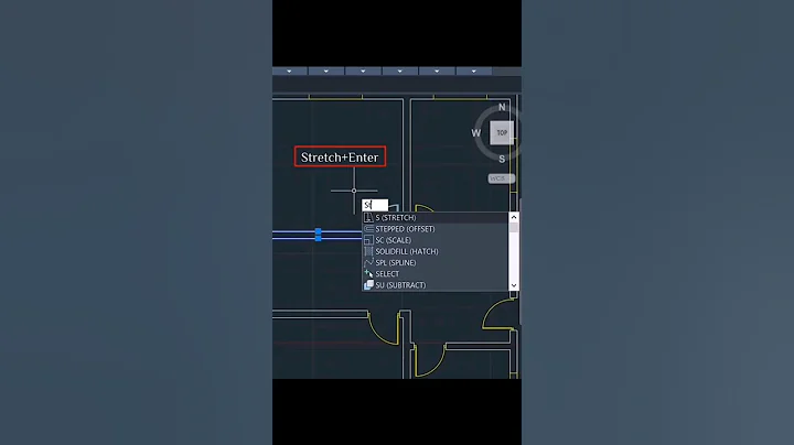 AUTO CAD Tricks || Stretch command in auto cad#autocaddrawing #autocad #stretching