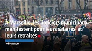 À Marseille, les policiers municipaux manifestent pour leurs salaires et leurs retraites