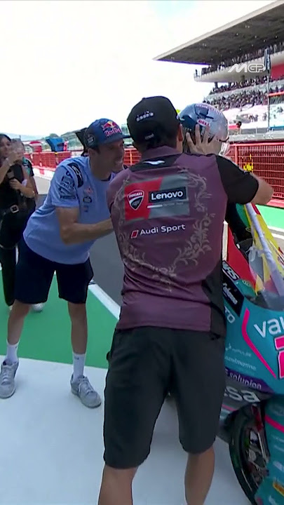 The Marquez brothers are the first ones to congratulate Quiles! 👏 | 2025 Italian GP