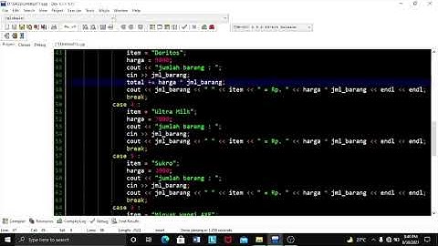 Program Kasir Sederhana || Dev C++|| Menggunakan do while, switch case, if else||