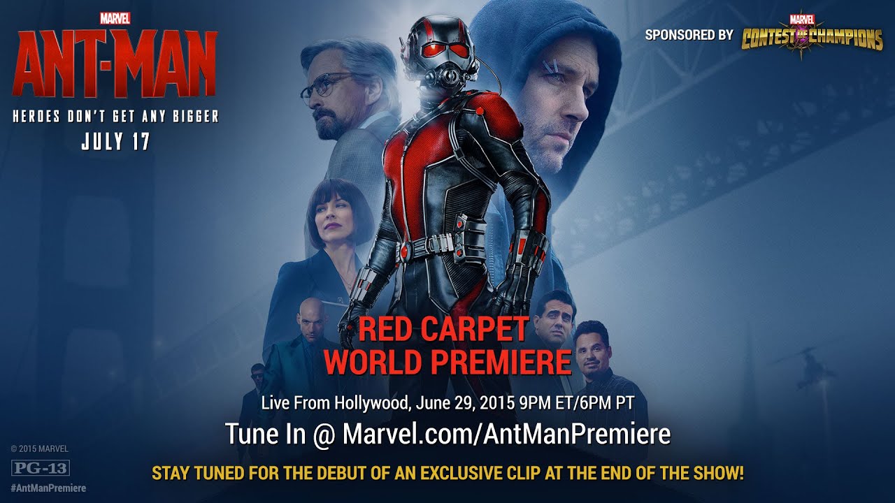 Marvel's AntMan Red Carpet Premiere YouTube