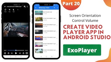 Video Player App in Android Studio (Part 20) | Screen Orientation | Control Volume through Seekbar