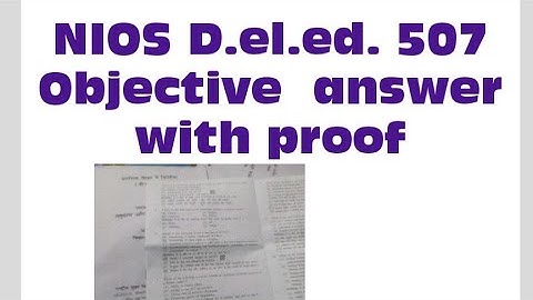507 objective answers with proof