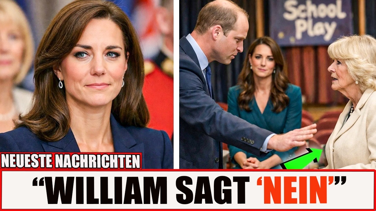 William verbannt Camilla von Georges Schultheater – Catherine sitzt in Reihe eins