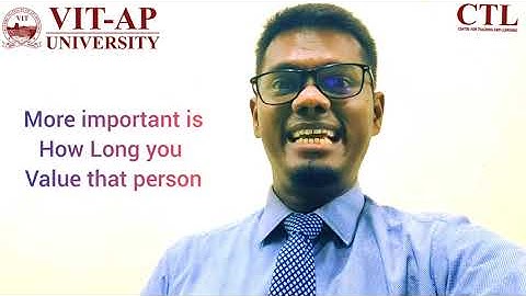 Pep Talk on Value by Prof. Samuel Johnson CTL VIT - AP UNIVERSITY
