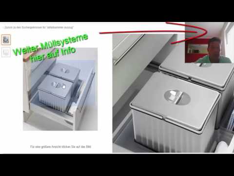 Abfallsystem für Einbauküchen Müllsystem für Auszugschrank Video 3