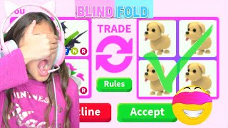 BLINDFOLDED TRADE CHALLENGE In Adopt Me!! Roblox Adopt Me Trading pets