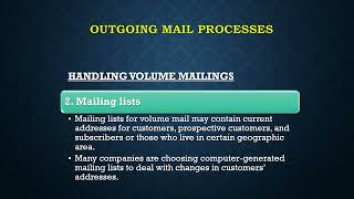 CHAPTER 4   PROCESSING MAIL Part 2 (Outgoing mail)