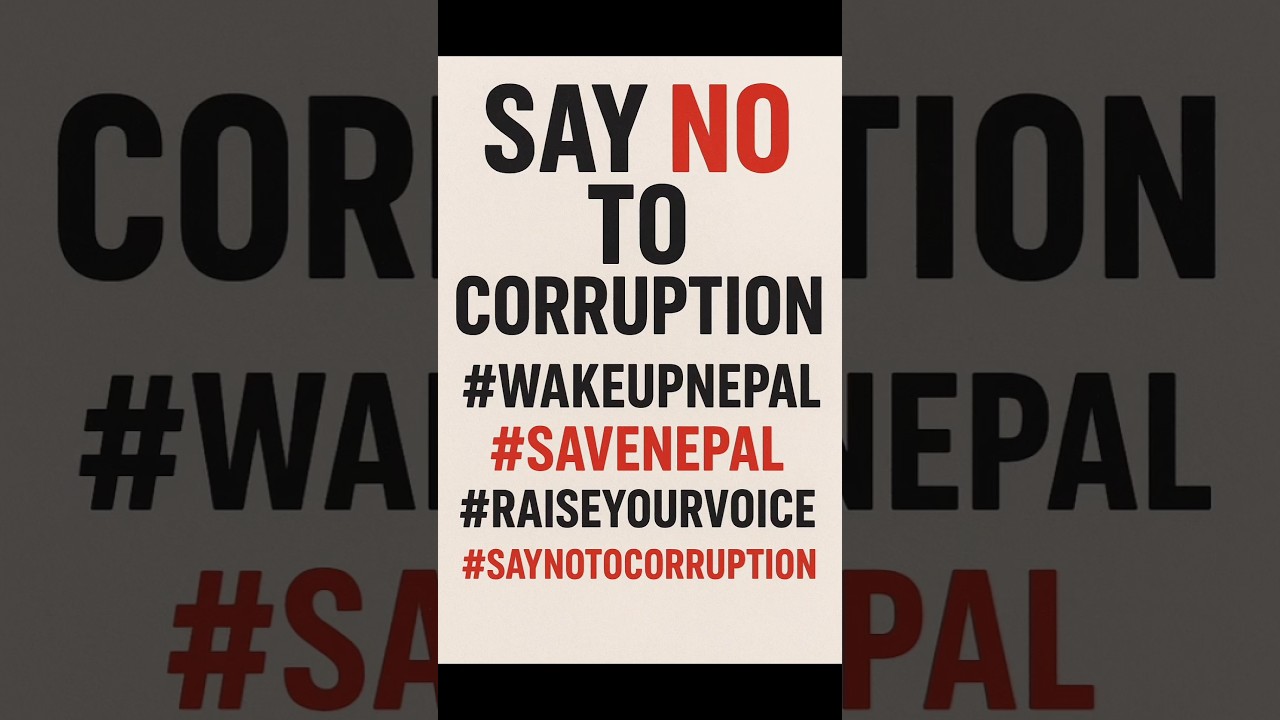 SAY NO TO CORRUPTION❌🚫 