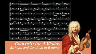 Antonio Vivaldi — Concerto for 4 Violins in B minor, Op. 3 No. 10 (RV 580)
