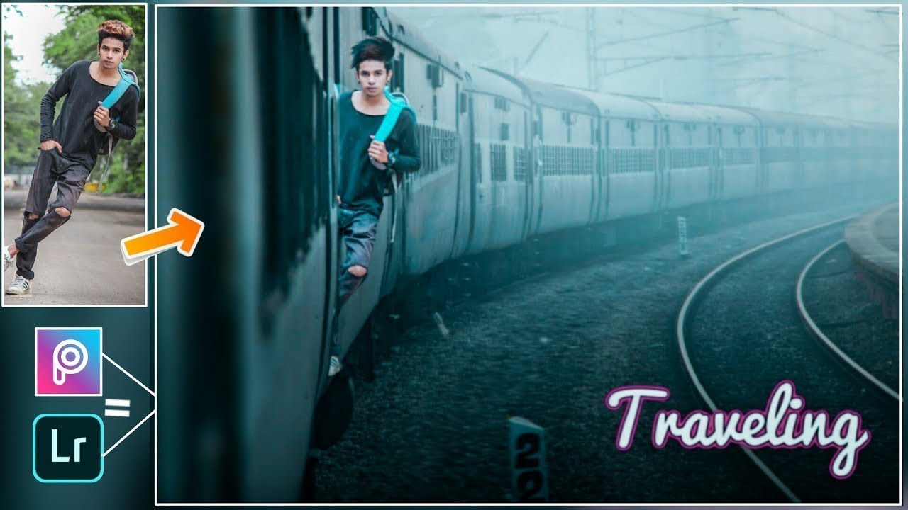 picsart train editing 2020 | PicsArt train manipulation photo editing  tutorial - YouTube