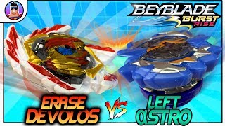 BeyBlade Burst Rise - Erase DEVOLOS & Left ASTRO | Review & Beyblade battles!