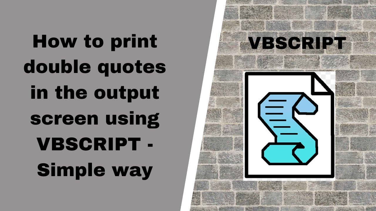 vbscript print to screen