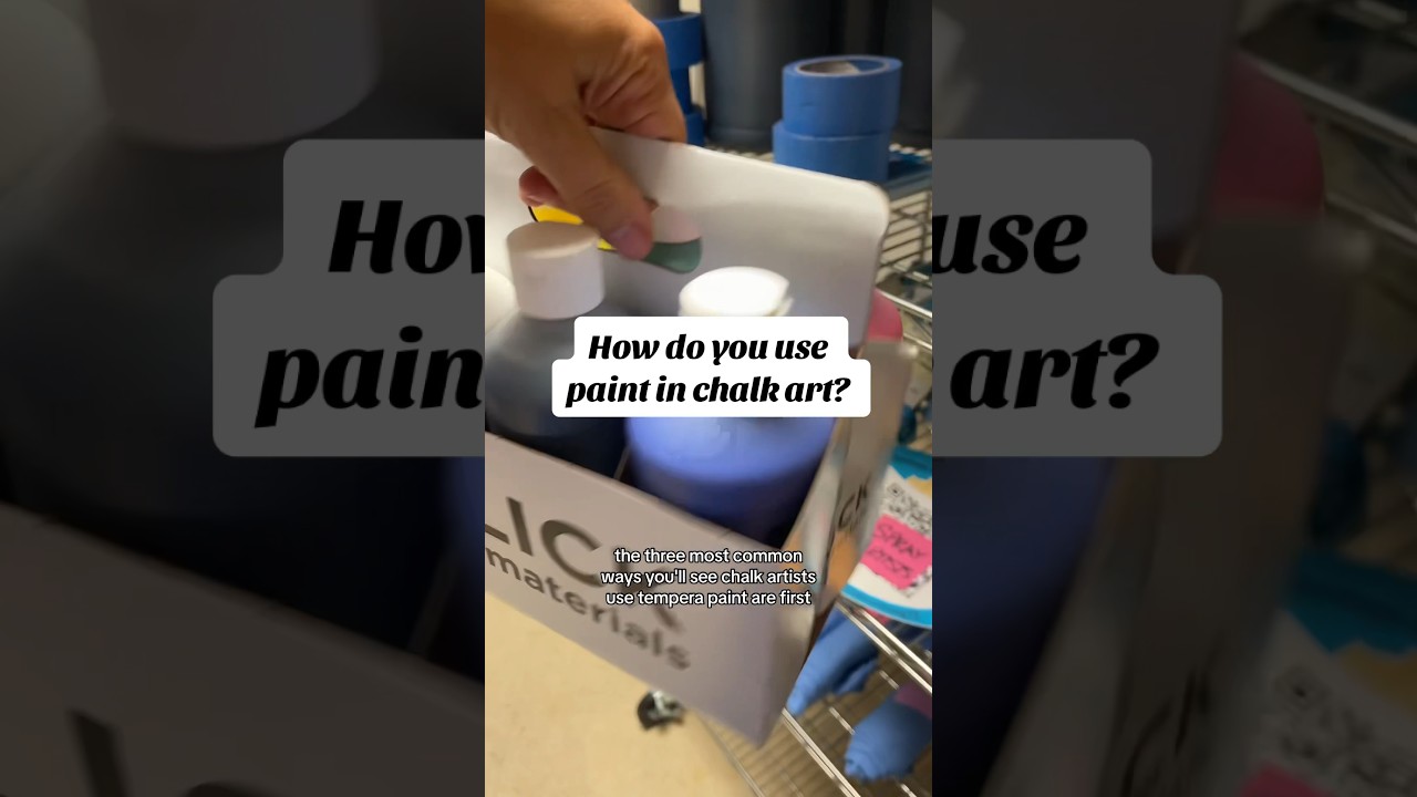 How do you use paint in chalk art? 