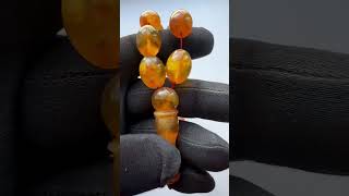 Natural Baltic Amber Islamic Prayer Rosary Brandy 72g. 33 Beads Misbaha Tesbih #amber