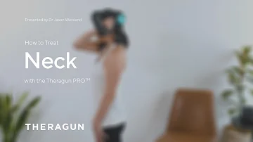 How do you use a muscle gun on your neck?
