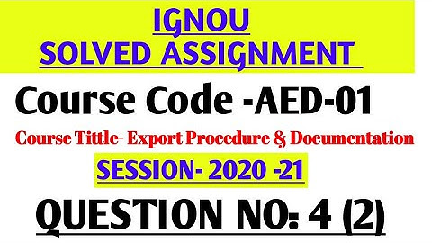 aed 01 solved assignment 2020-21, QUESTION NUMBER - 4 (ii) #hindi #aed_01 #aed-01 #Session-2020-21