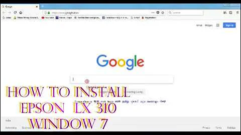 How to Install Epson Lx 310  Printer in Window  7