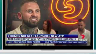 NEW SocialBase feature revealed on Channel 7 with former NRL star Todd Carney.