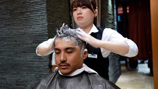 Relaxing experience with a female barber at "Hair Mode Kikuchi" in Ginza Shampoo Head Spa Massage