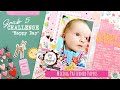 GRAB 5 CHALLENGE // Mixing Patterned Papers - Scrapbooking Process Video