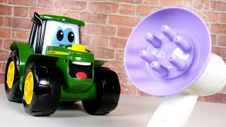 Video e giochi educativi per bambini. Oh no, si è rotto il trattore giocattolo!