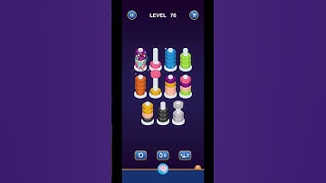 Lv 76 Nut Sort Puzzle - Color Sort (Guru Game) #nutssort #nutsort #boltnutcolor