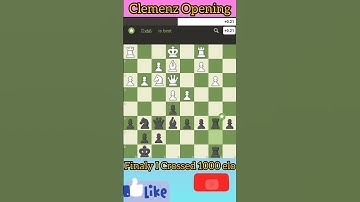 Finaly I Crossed 1000 elo :Rapid Game