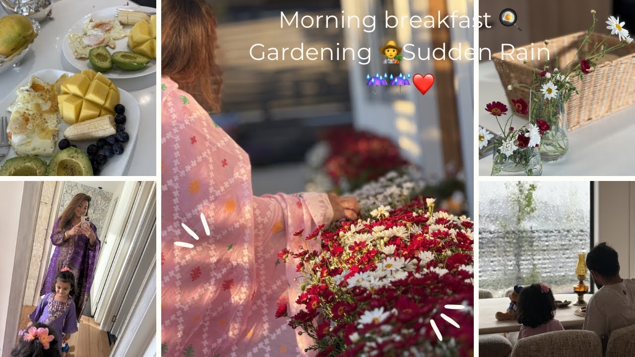 Обновление по садоводству 👩‍🌾 + Утренний завтрак 🍳 Покупки + 🥘 Готовка и внезапный дождь ☔️ Ежедн...