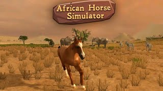 African Horse simulador 3D = Jogo de Cavalo Selvagens gameplay screenshot 1