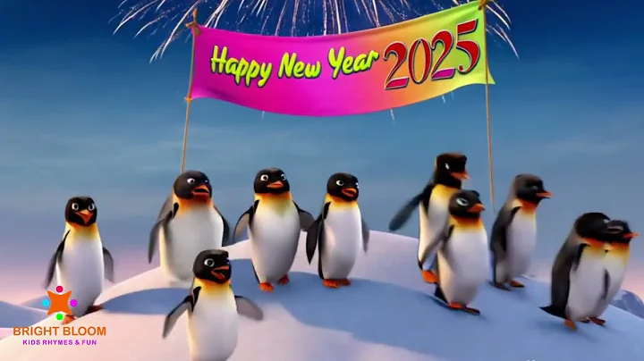 🐧Five Little Penguins Kids Song 2025 New Year | 5 Little Penguins Fun Sing