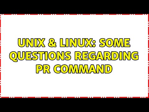 Unix & Linux: Some questions regarding pr command hqdefault