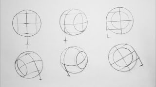 How to Draw Head in different angles using Andrew Loomis method