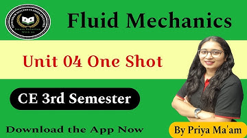 Fluid Mechanics Unit 4 One Shot || AKTU CE Second Year || AKTU Syllabus || FM By Priya Ma
