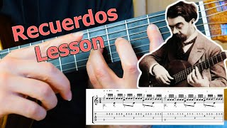 Tarrega Recuerdos de la Alhambra guitar - how to part 1